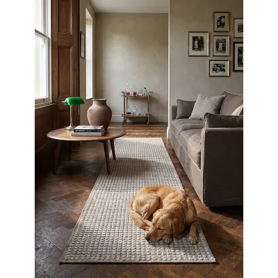 Läufer Kurzflor Grau 78 x 230 cm - NORA   Kadima Design
