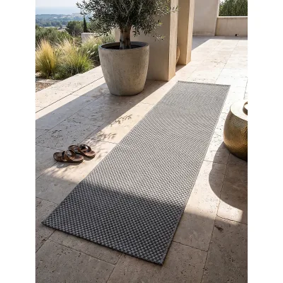 Läufer Pflegeleicht Grau 80x150 cm - BORNO   Kadima Design