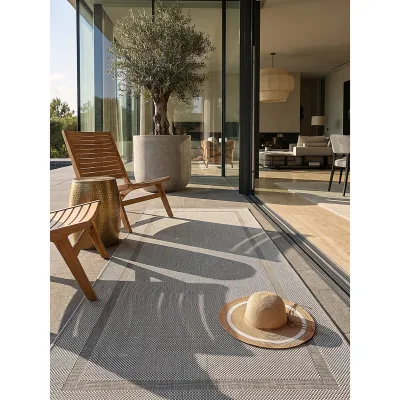 Läufer Pflegeleicht Grau 80x200 cm - BORNO   Kadima Design