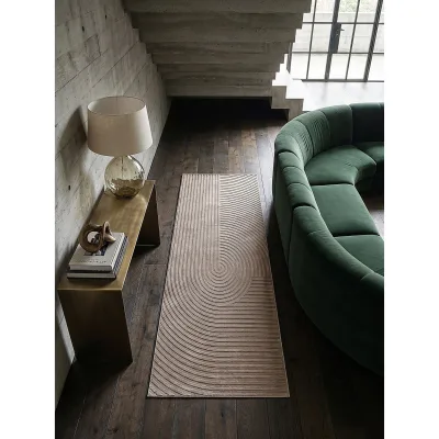 Läufer Polyester Beige 80x300 cm - ERESMA   Kadima Design