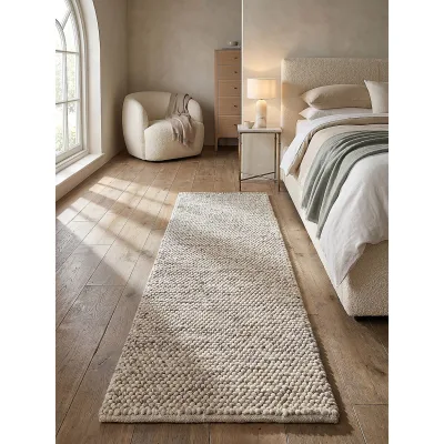 Läufer uni Beige 60 x 230 cm - MEDWAY   Kadima Design