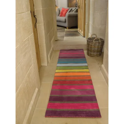 Läufer Wolle Bunt 60 x 300 cm - DERWENT   Kadima Design