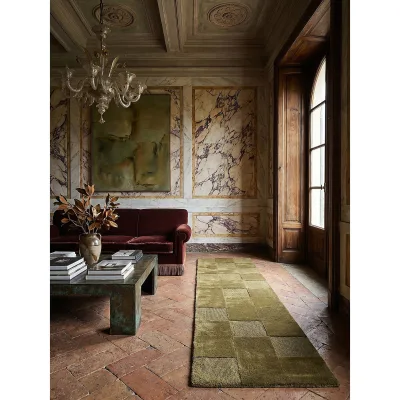 Läufer Wolle Erdtöne-Grün 60 x 230 cm - DEBEN   Kadima Design