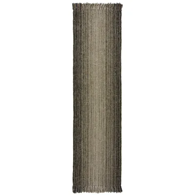 Läufer Wollmischung Grau 60 x 230 cm - WEAVER   Kadima Design
