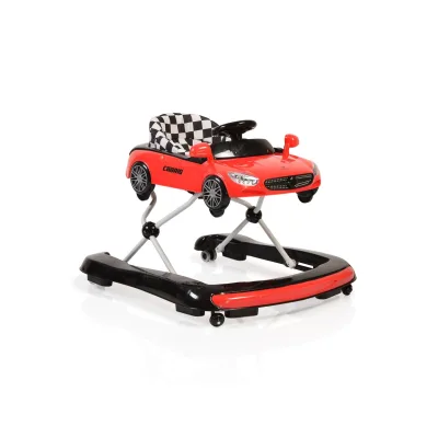 Lauflernhilfe Cabrio 2 in1 Auto-Design höhenverstellbar Armaturenbrett mit Licht rot/schwarz