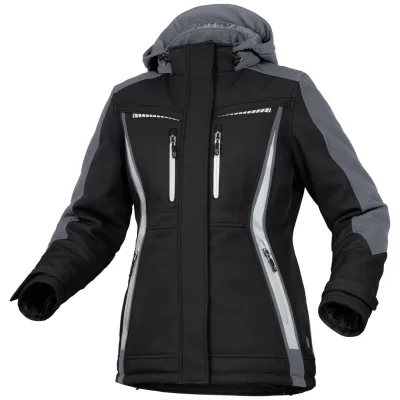 Leibwächter Damen Winter-Softshelljacke Flex-Line FLXDI25 Gr. 44 schwarz/grau