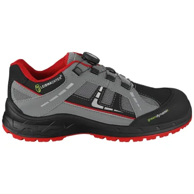 Leibwächter Sicherheitshalbschuh DUBLIN S1PS Gr. 40 schwarz / rot