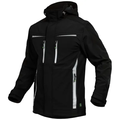 Leibwächter Sommer-Softshelljacke Herren FLEXS Gr. 4XL schwarz