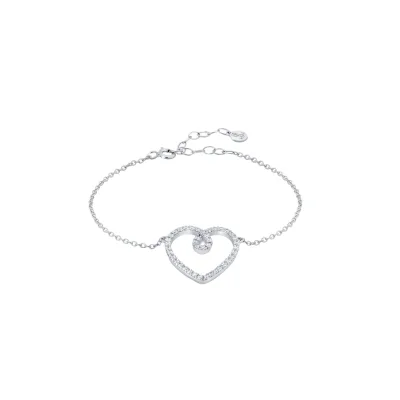 LEIS Armband 925 Sterling Silber rhodiniert Glänzend Zirkonia weiß
