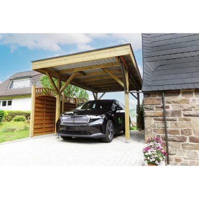 LENNECARport, Einzelcarport mit Flachdach Modell "Hockenheim"