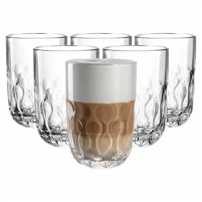 Leonardo Latte Macchiato Gläser (2) Gocce 390 ml 6er Set