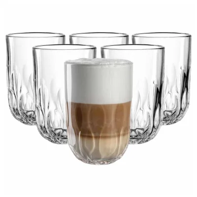 Leonardo Latte Macchiato Gläser (3) Gocce 390 ml 6er Set