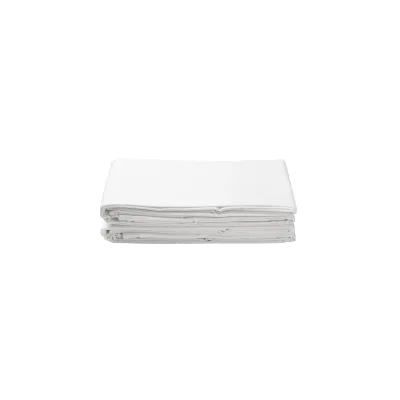 Letti Moderni Bettlaken 220x240 Weiß gestreift aus Baumwollsatin – 100 % Baumwolle, mercerisiert, glänzend & atmungsaktiv