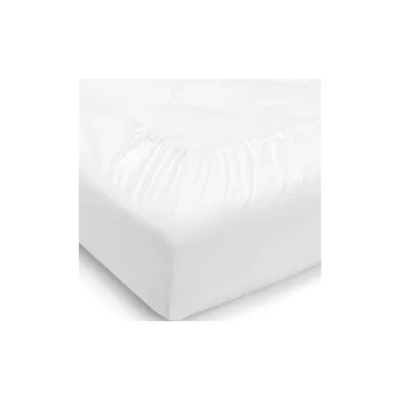 Letti Moderni Bettlaken mit Gummizug 100x200 Weiß aus Baumwollsatin – 100 % Baumwolle, mercerisiert, glänzend & atmungsaktiv