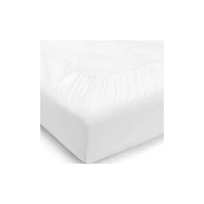 Letti Moderni Bettlaken mit Gummizug 140x200 Weiß aus Baumwollsatin – 100 % Baumwolle, mercerisiert, glänzend & atmungsaktiv