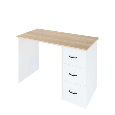 Letti Moderni Bürotisch Aure 110x72 cm in Eiche Weiß – moderner Schreibtisch