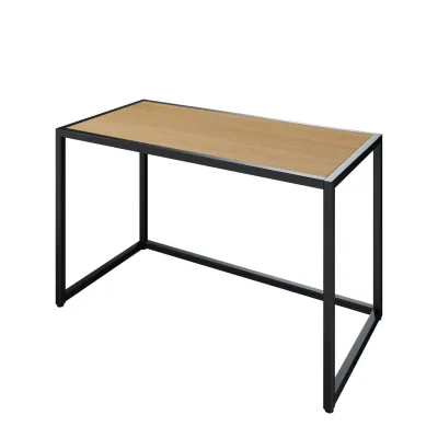 Letti Moderni Schreibtisch Adda 120x74 cm – Schwarz mit Buche Dekor