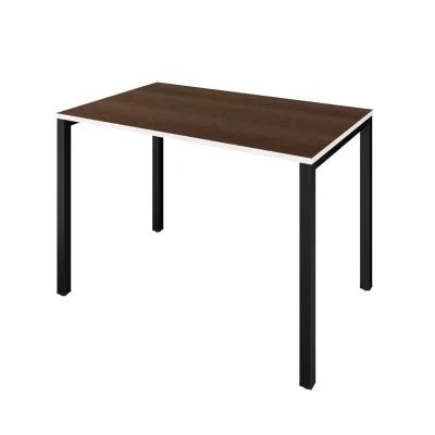 Letti Moderni Schreibtisch Coeu 110x70 cm – Weiß mit Eiche Weiß Dekor