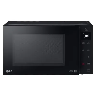 LG MH6535GIB Mikrowelle (25 Liter, 1.150 Watt Mikrowelle, 900 Watt Quarzgrill, Automatikprogramm, Glasdrehteller 29,2 cm, Touch Bedienfeld, LED-Anzeige, Smart Inverter Magnetron®, Infrared Heating® mit Carbon-Heizelement, antibakterielle EasyClean-Innenbe