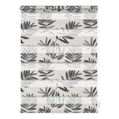 Lichtblick Duo Rollo Klemmfix, ohne Bohren, blickdicht, Black Watercolor Branches - Schwarz