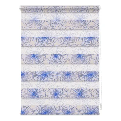 Lichtblick Duo Rollo Klemmfix, ohne Bohren, blickdicht, Flower wheel - Gelb