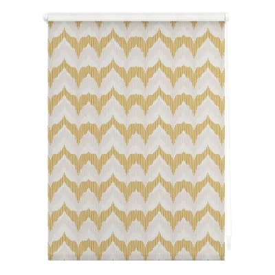 Lichtblick Rollo Klemmfix, ohne Bohren, blickdicht, Boho Zig Zag - Gelb
