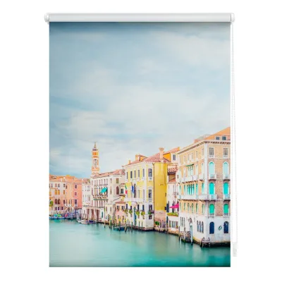 Lichtblick Rollo Klemmfix, ohne Bohren, blickdicht, Venedig - Blau