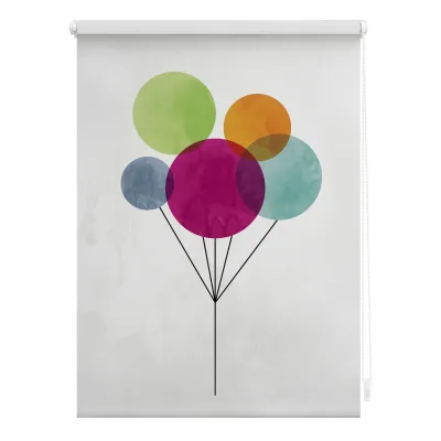 Lichtblick Rollo Klemmfix, ohne Bohren, Verdunkelung, Ballon - Bunt