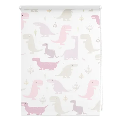 Lichtblick Rollo Klemmfix, ohne Bohren, Verdunkelung, Dino  - Pink