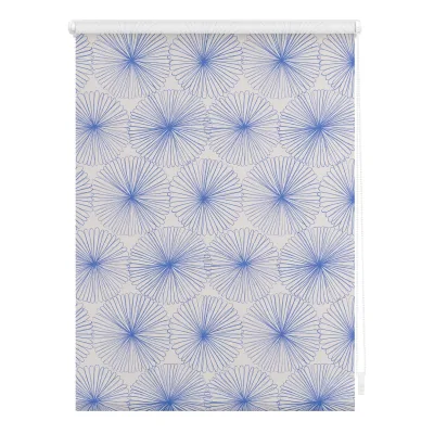 Lichtblick Rollo Klemmfix, ohne Bohren, Verdunkelung, Flower wheel - Blau