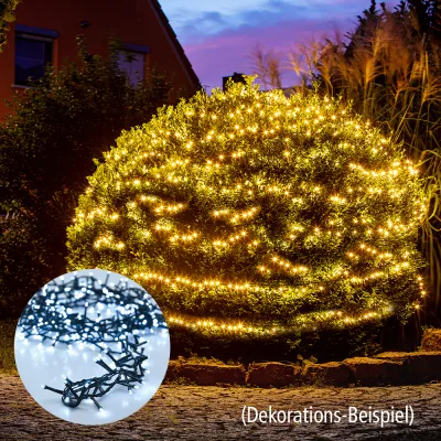 Lichterkette 20 m mit 1000 LEDs, Kaltweiß