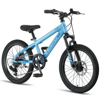 Licorne Bike Thunder Premium Mountainbike in 20, 24, 26, 27.5 und 29 Zoll Fahrrad für Mädchen Jungen Herren und Damen Discbremse Farbe:Aquamarine;Größe:20 Zoll