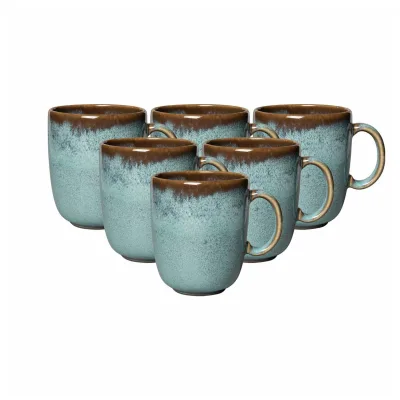 like. by Villeroy & Boch Becher mit Henkel Lave 400 ml 6er Set
