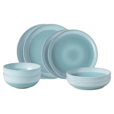 like. by Villeroy & Boch Einsteiger-Set Perlemor Aqua 8-tlg.
