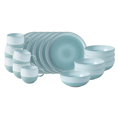 like. by Villeroy & Boch Frühstücks-Set Perlemor Aqua 18-tlg.