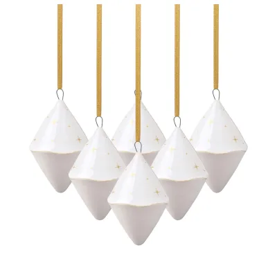 like. by Villeroy & Boch Ornamente  Doppelkegel Winter Glow 6er Set