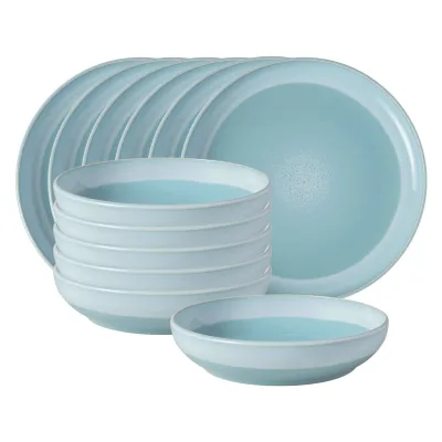 like. by Villeroy & Boch Tafelservice Perlemor Aqua 12-tlg.