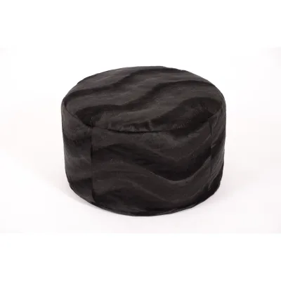 Linke Licardo Hocker Pouf Tieroptik Pantherfell Ø47/34 cm