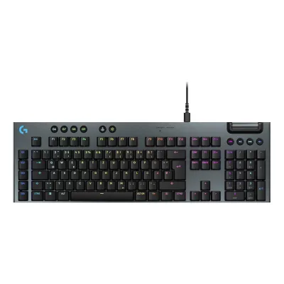 Logitech G G915 X, flache kabelgebundene, mechanische Gaming-Tastatur mit Double-Shot-PBT-Tastenkappen
