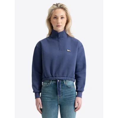 Lonsdale Frauen Sweatshirt mit Viertelreißverschluss Cropped WETWANG