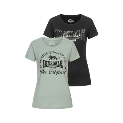 Lonsdale Frauen T-Shirt Doppelpack ROWRAH
