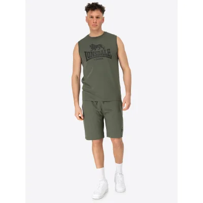 Lonsdale Herren ärmelloses T-Shirt & Shorts Set normale Passform ALLANTON