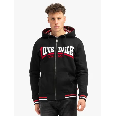 Lonsdale Herren Kapuzensweatjacke mit Reißverschluss normale Passform NATEBY