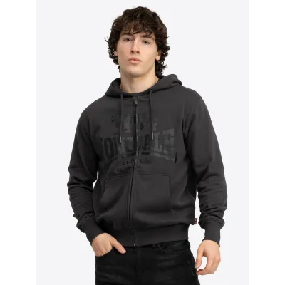 Lonsdale Herren Kapuzensweatjacke mit Reißverschluss schmale Passform KRAFTY