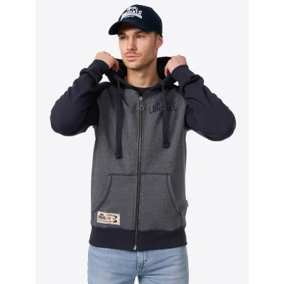 Lonsdale Herren Kapuzensweatjacke mit Reißverschluss schmale Passform SLOUGH