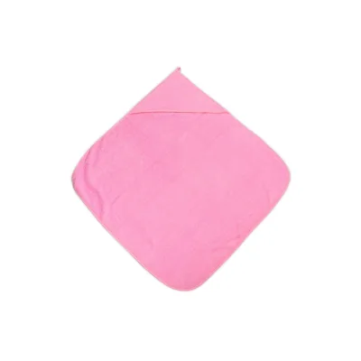 Lorelli Baby-Badehandtuch 80 x 80 cm, Kapuzenhandtuch, Badetuch, ab Geburt rosa