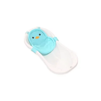 Lorelli Baby Badenetz Pinguin, Clips aus Kunststoff, Badewannennetz, ab Geburt blau