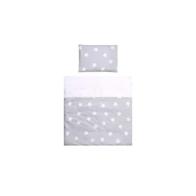 Lorelli Baby-Bettwäsche 7-teiliges Set First Dreams Decke Kissen Laken Himmel grau