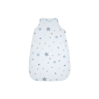 Lorelli Baby Winterschlafsack 85 cm 100% Baumwolle, 2,5 TOG, Maße 80 x 45 x 3 cm hellblau Sterne