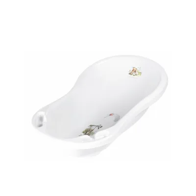 Lorelli Babybadewanne Comic 84 cm lang ergonomische Form Ablagefächer ab Geburt weiß 2